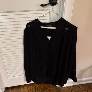 NWT The Limit black blouse with cut out designs